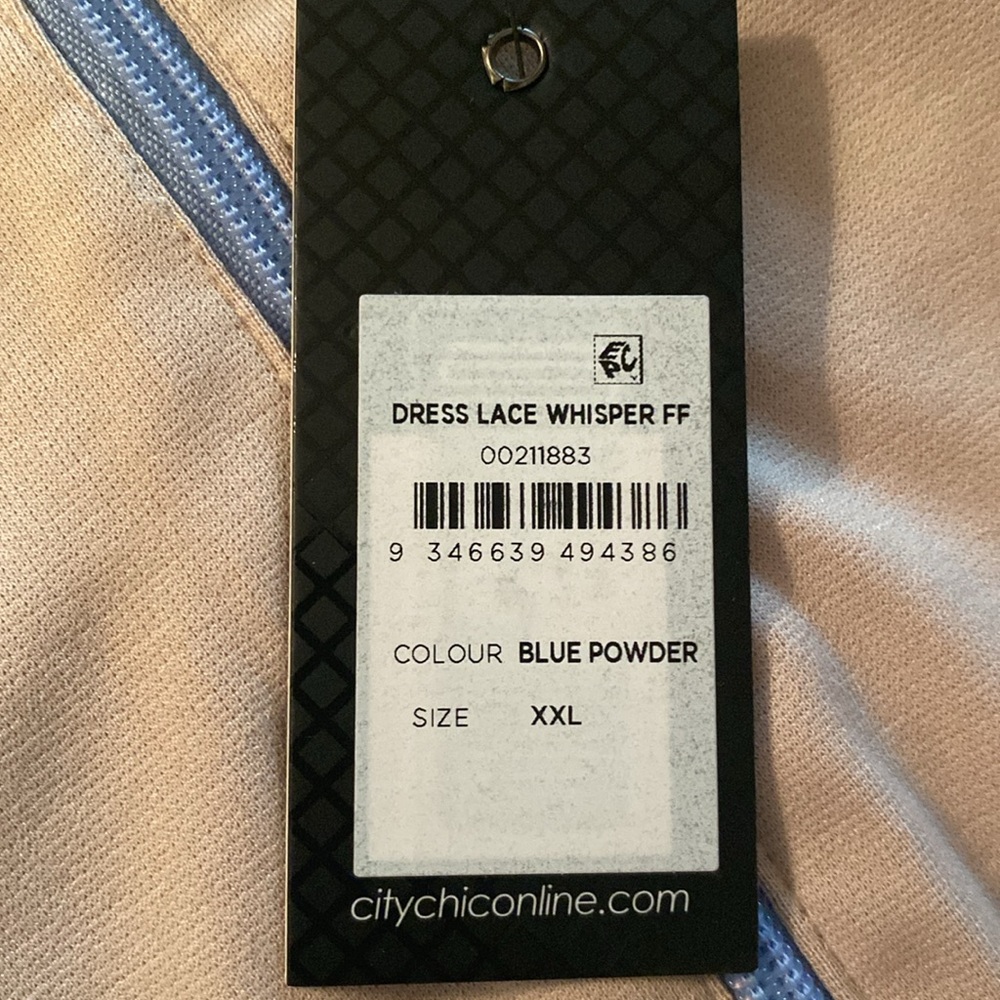 City Chic NWT powder blue off the shoulder size XXL /24 dress - Picture 9 of 10